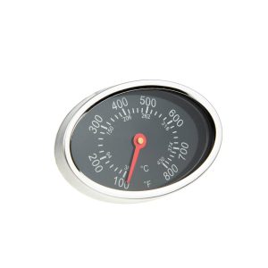 Thermomètre barbecue en inox ovale