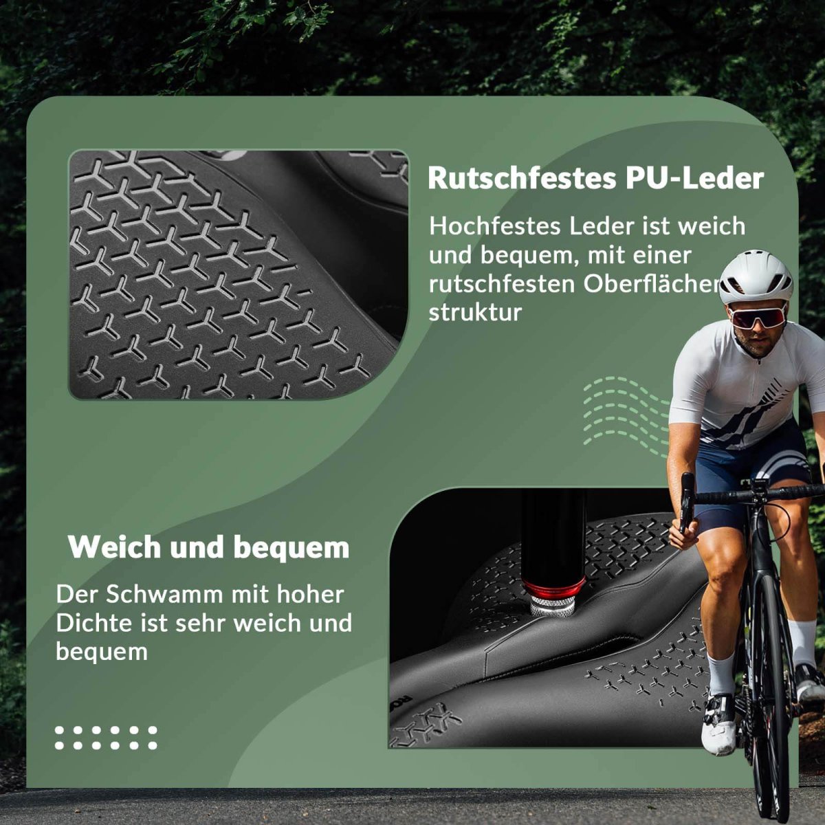 Selle de vélo ergonomique creuse et confortable, antidérapante, ROCKBROS – Image 9